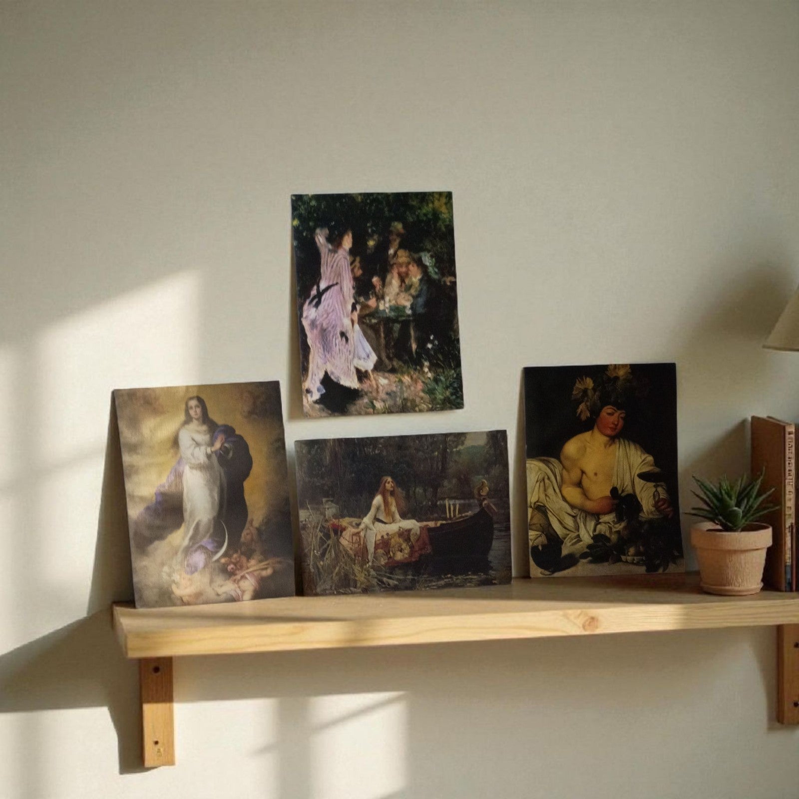 Set of 4 Classic Art Prints on Canvas Paper 11x14 – Caravaggio, Waterhouse,...
