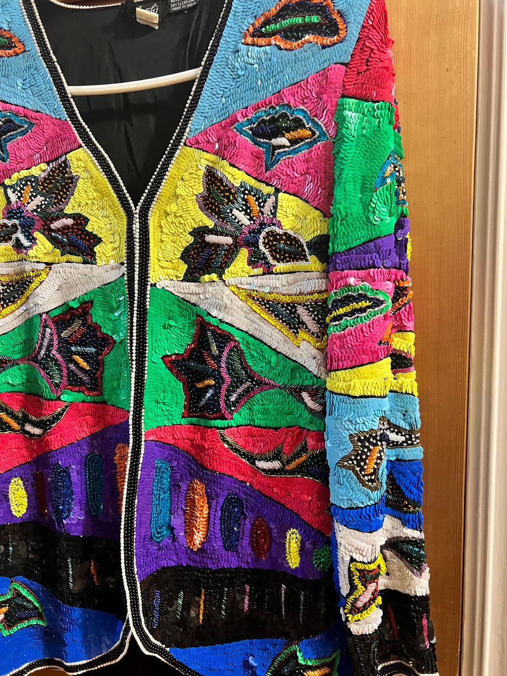 1980's 1990's Sequins Evening Jacket Tag still on