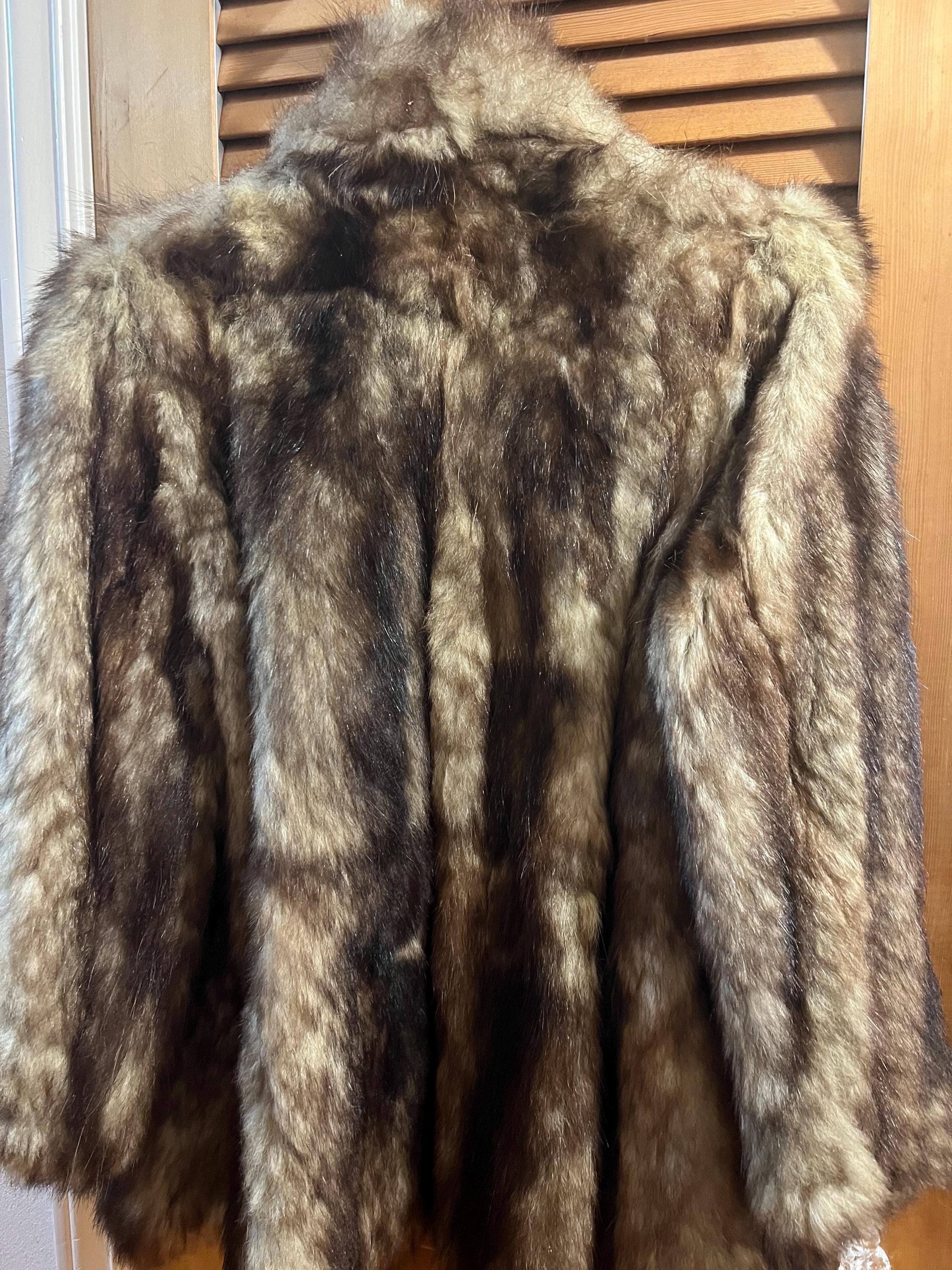 Brown Possible Raccoon Fur Coat