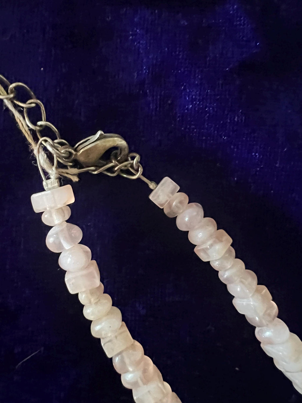 Handmade Rose Quartz & Green Aventurine Gemstone Necklace – Boho Healing Crystal Jewelry – Earthy Pastel Beaded Necklace