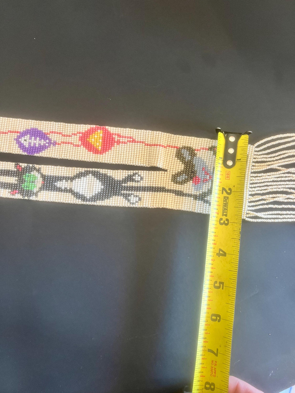 Handmade Beaded Lanyard Necklace | Cartoon Mouse & Balloon Design | Whimsical Boho Beadwork | 28” Long