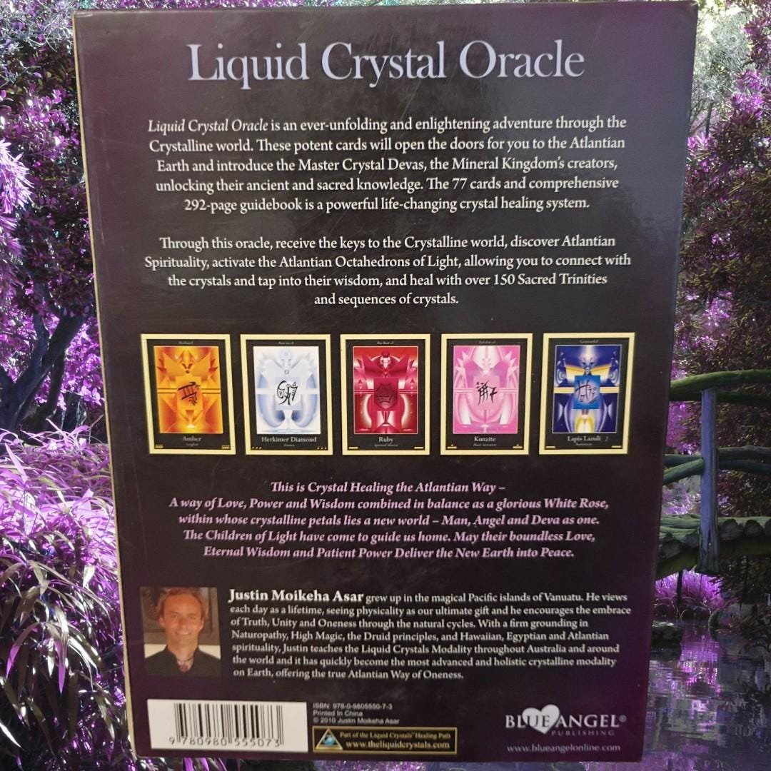liquid crystal oracle card deck & guidebook – justin moikeha asar – 77 cards