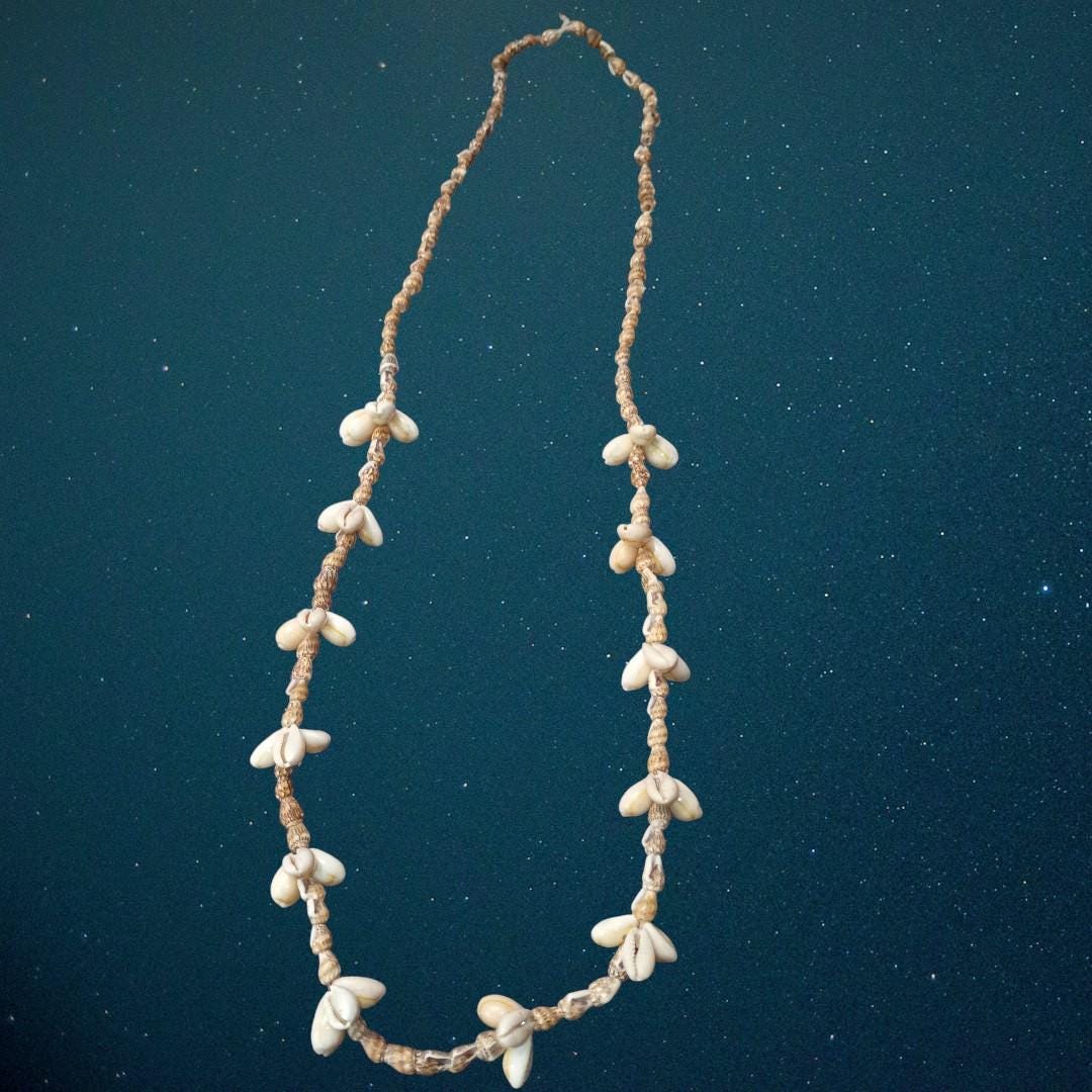 Lot of 7 hawaiian shell & kukui nut necklaces – handmade tropical....