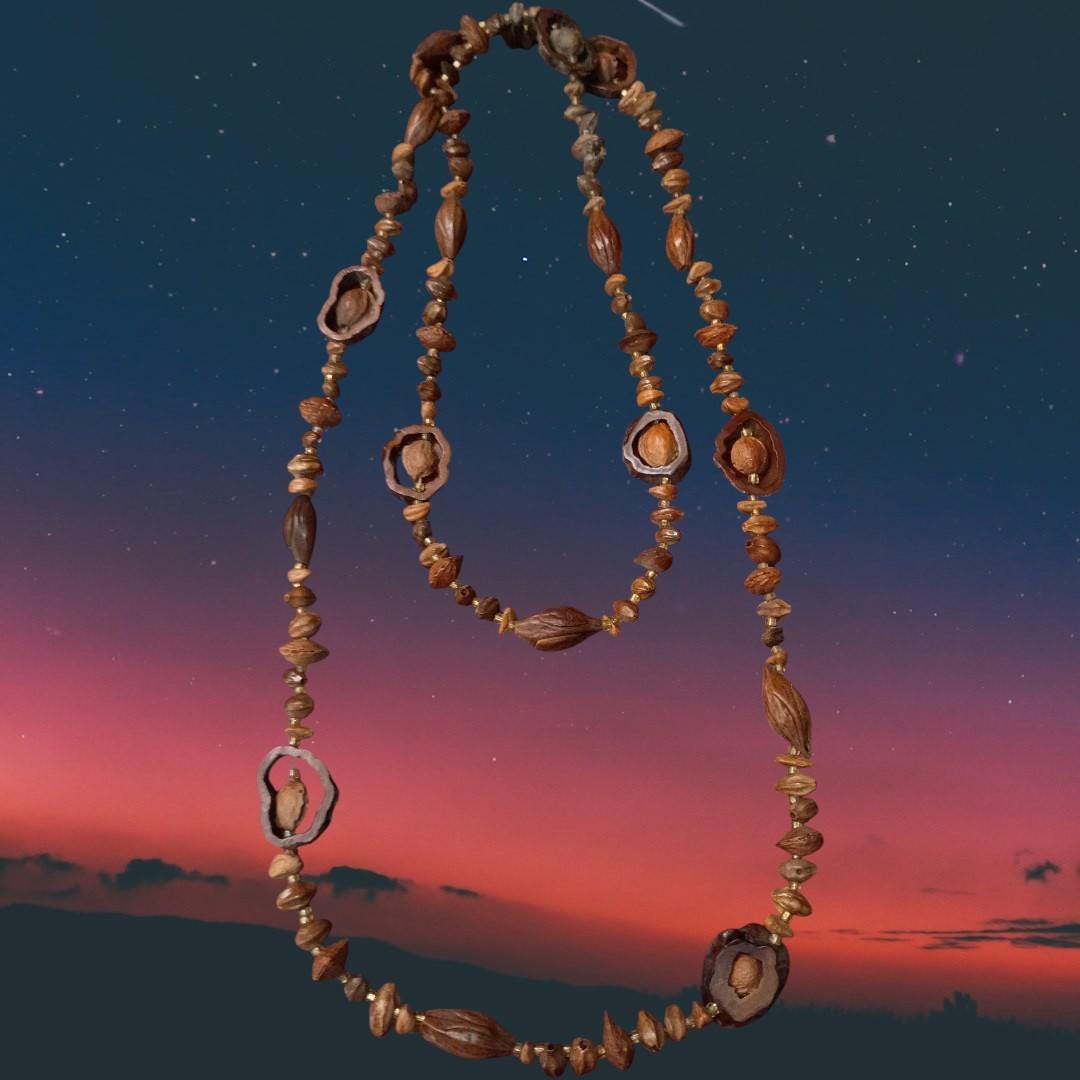 Lot of 7 hawaiian shell & kukui nut necklaces – handmade tropical....