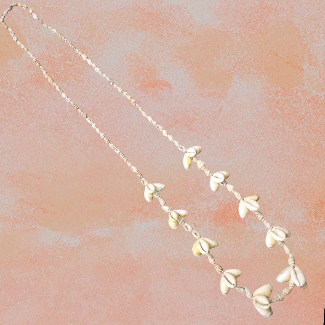 Lot of 7 hawaiian shell & kukui nut necklaces – handmade tropical....