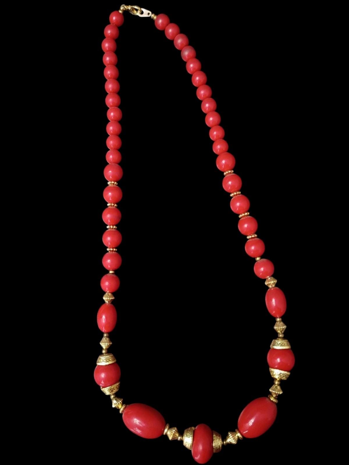 Lot of 7 chunky bead necklaces – bold colorful statement...