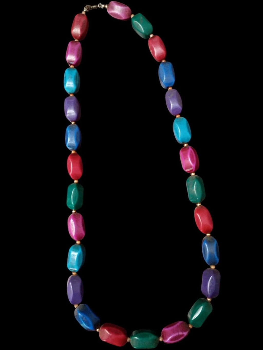 Lot of 7 chunky bead necklaces – bold colorful statement...