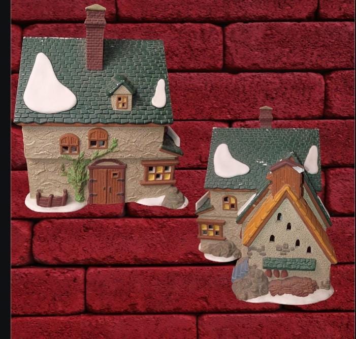 Department 56 dickens’ village “giggleswick mutton & ham” 1994 lighted building