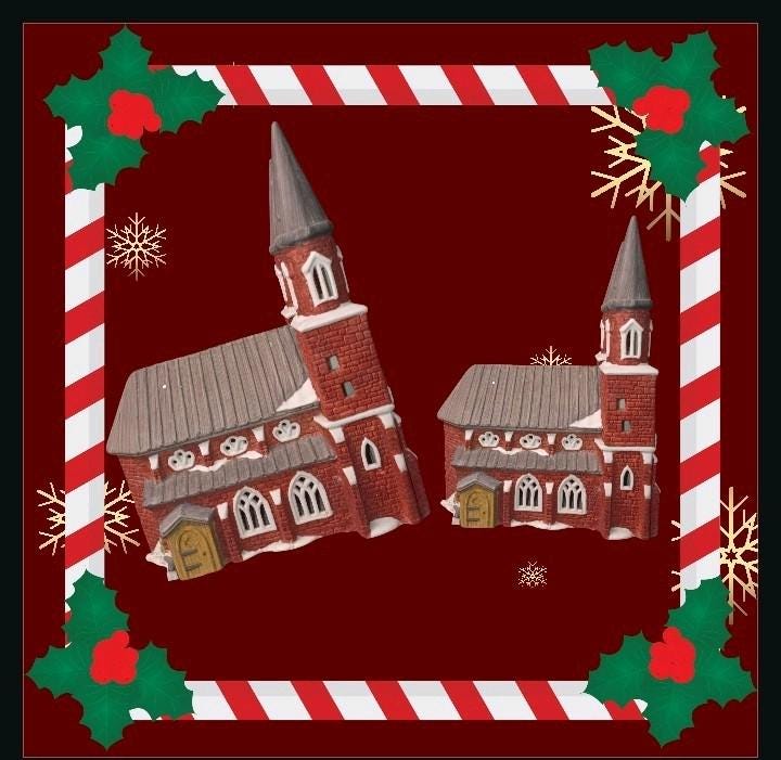 Department 56 abbey dickens’ village series 1987 lighted building church