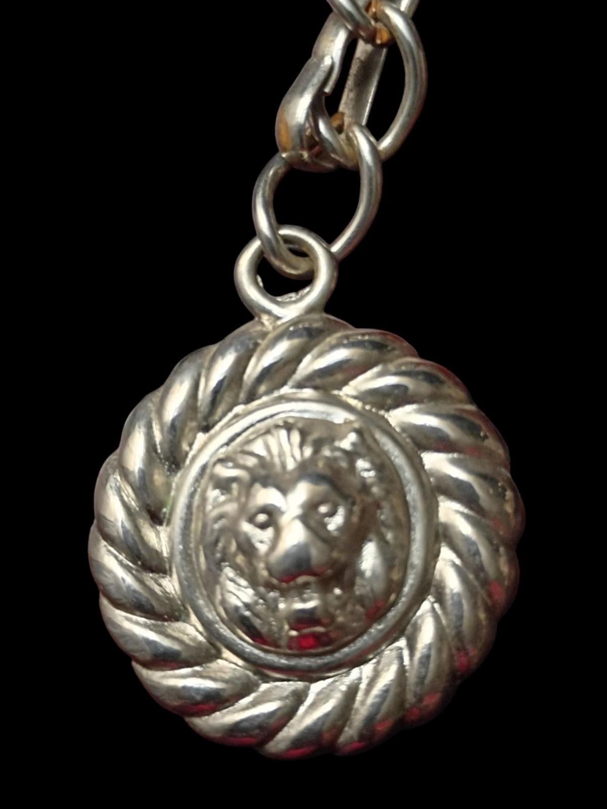 Necklace lot 4 unique pendants lion medallion, antique car, pig caesars pal...
