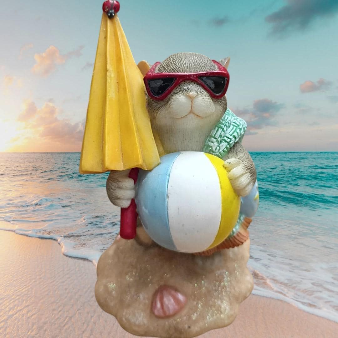 Charming tails 83/107 “headin’ for the beach” fitz and floyd summer figurine...