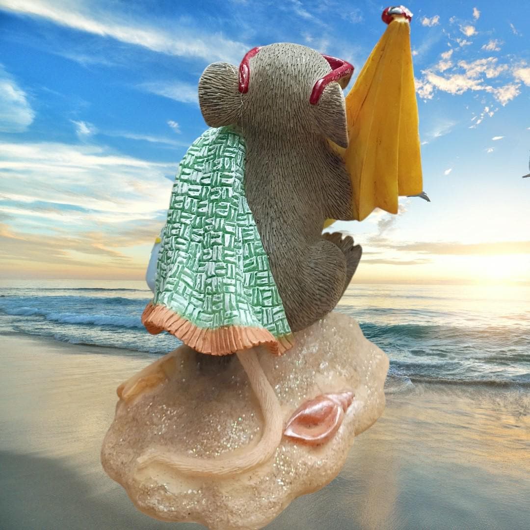Charming tails 83/107 “headin’ for the beach” fitz and floyd summer figurine...
