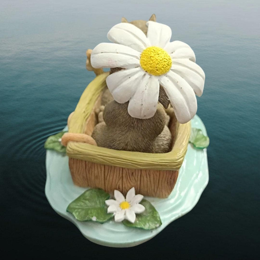 Charming tails 83/801 row boat romance fitz and floyd figurine rare collectible