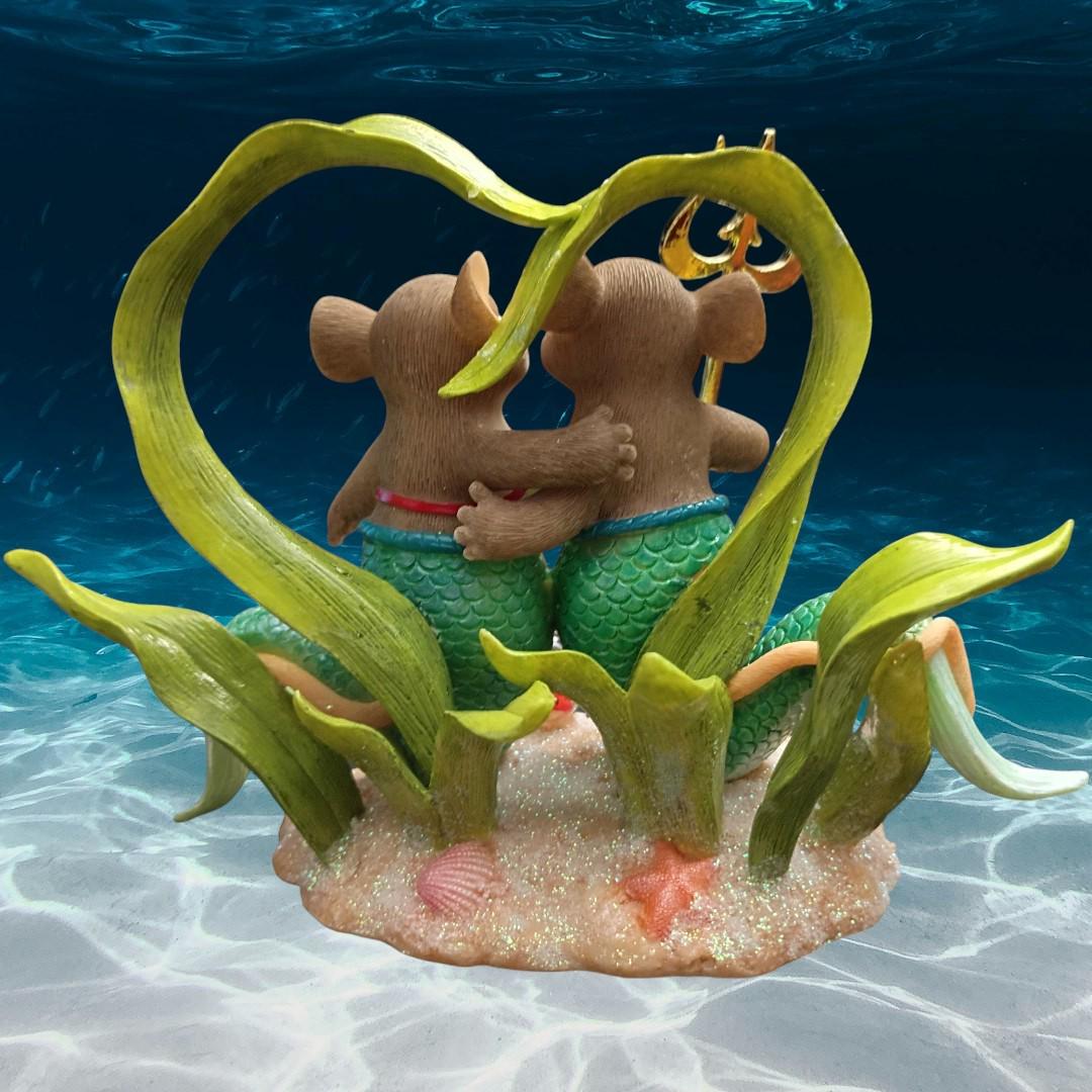 Charming tails "an ocean of love" 89/265 mermaid mice figurine fitz &...