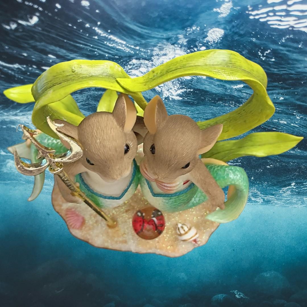 Charming tails "an ocean of love" 89/265 mermaid mice figurine fitz &...