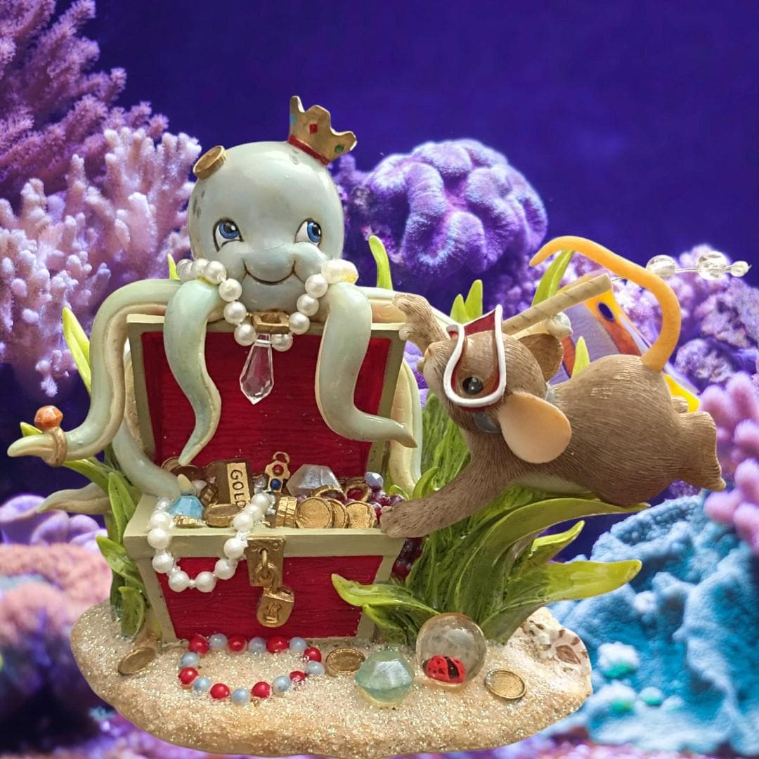 Rare charming tails "you're a treasured friend" 89261 figurine octopus &...