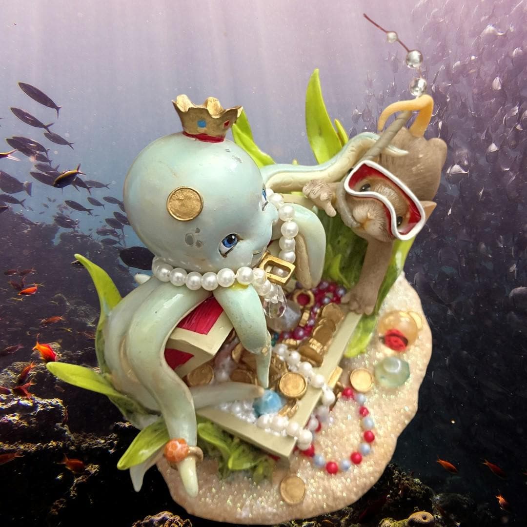 Rare charming tails "you're a treasured friend" 89261 figurine octopus &...