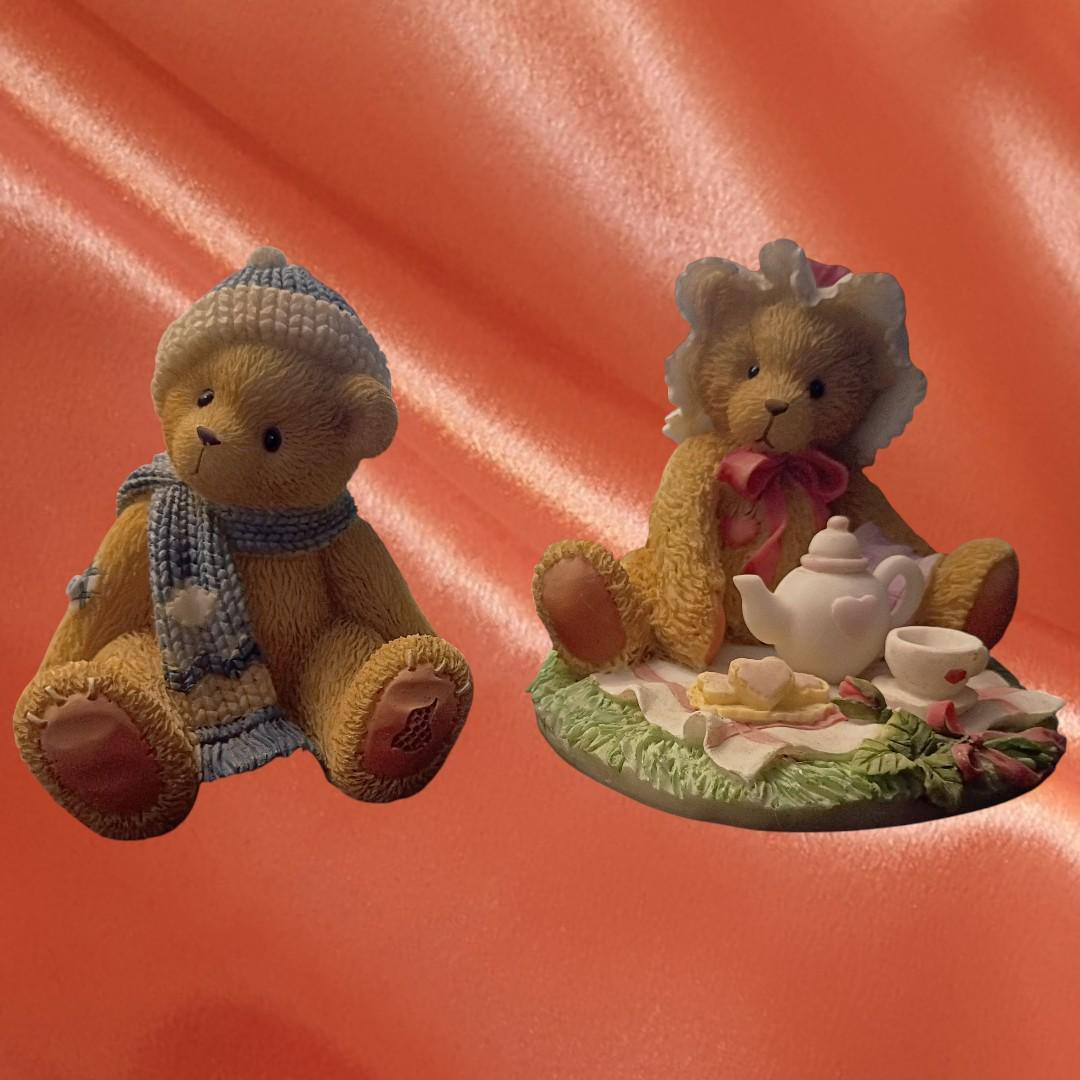 Cherished teddies figurines 2-piece set – “marie” friendship is a special treat