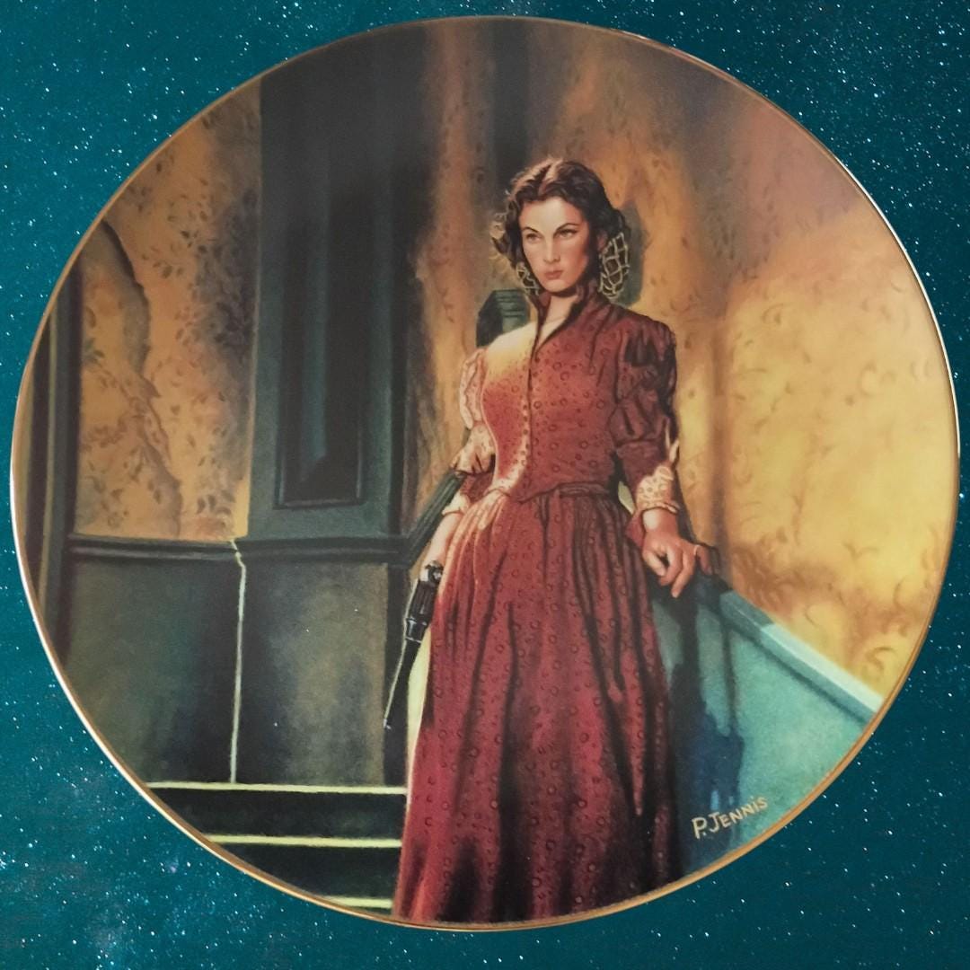 Gone with the wind collector plate brave scarlett by paul jennis – 1993 w.s....