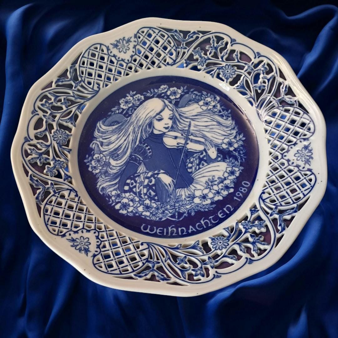 1980 schumann imperial christmas plate halleluja bavaria porcelain w/ box & coa