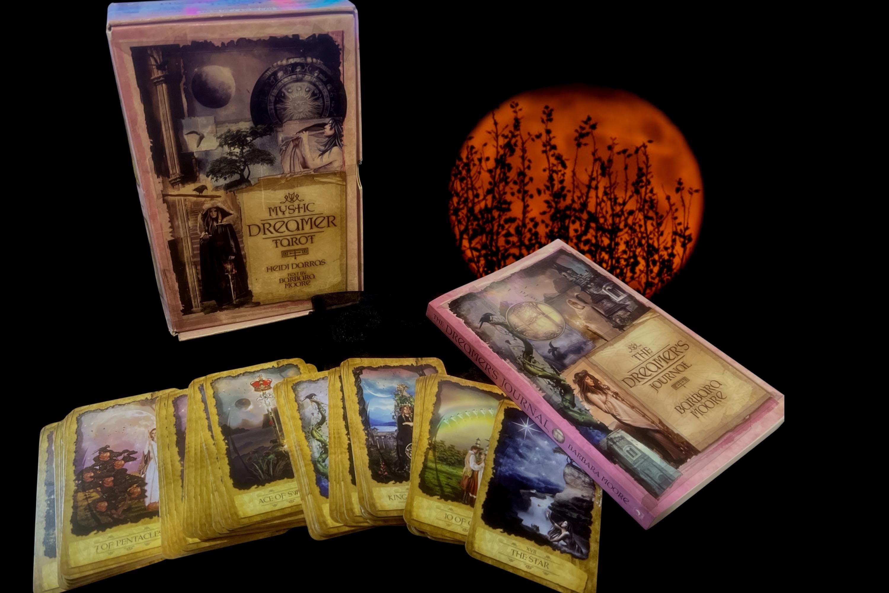 Mystic Dreamer Tarot Deck & Guidebook by Barbara Moore | 78 Cards, Dreamer’s Journal, OOP Llewellyn Tarot