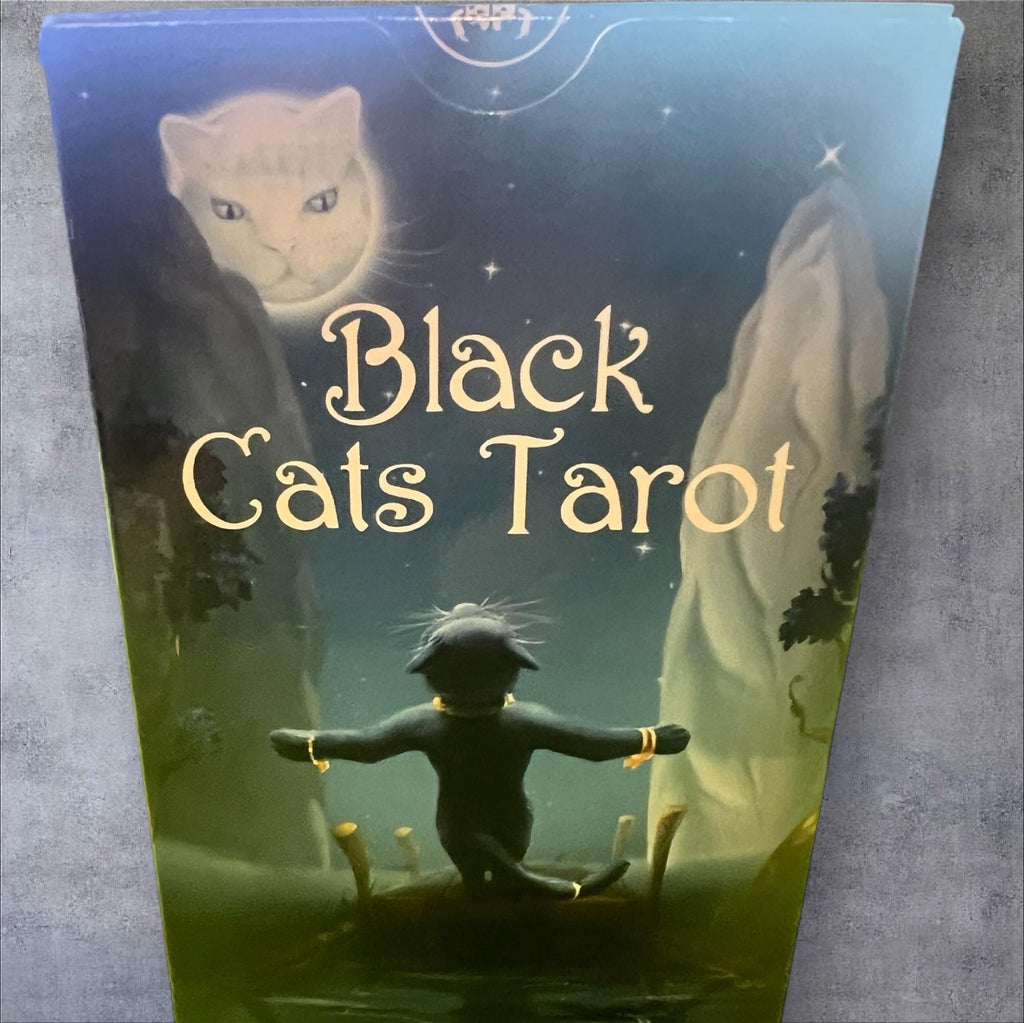 Black cats tarot deck – 78 cards + guidebook – lo scarabeo – mystical cat divination made in italy