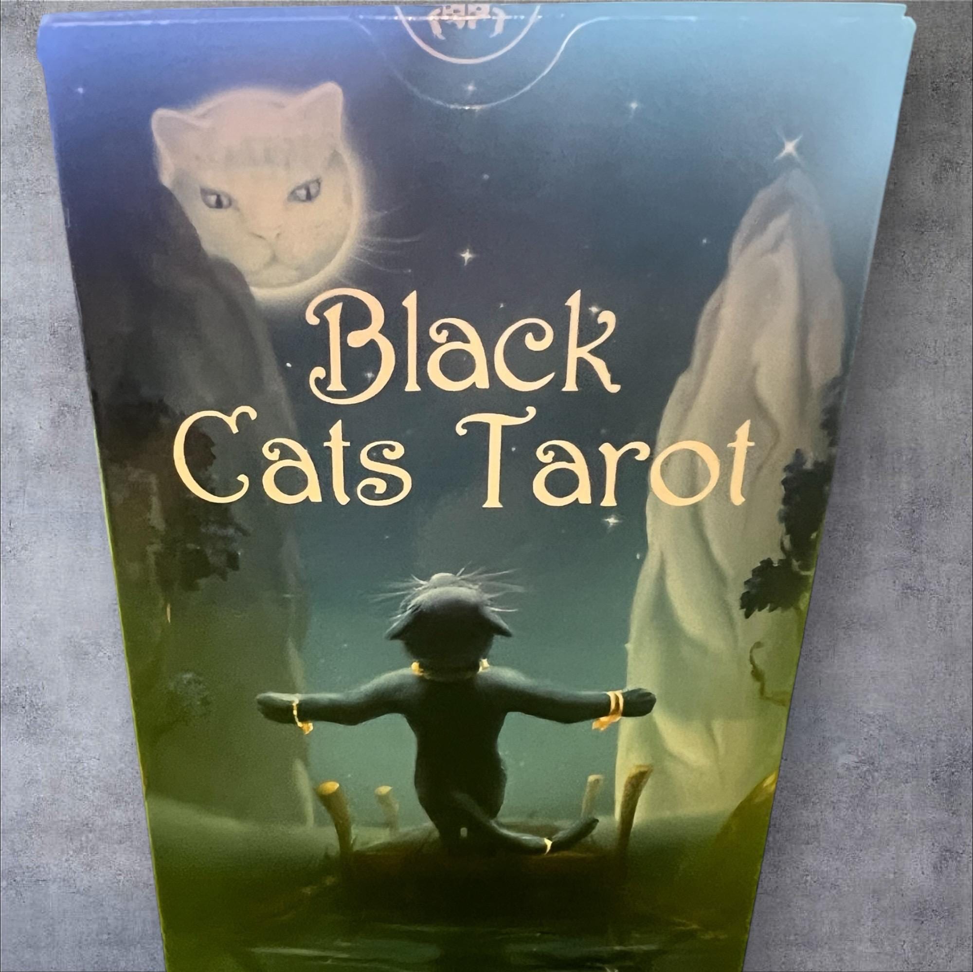 Black cats tarot deck – 78 cards + guidebook – lo scarabeo – mystical cat divination made in italy