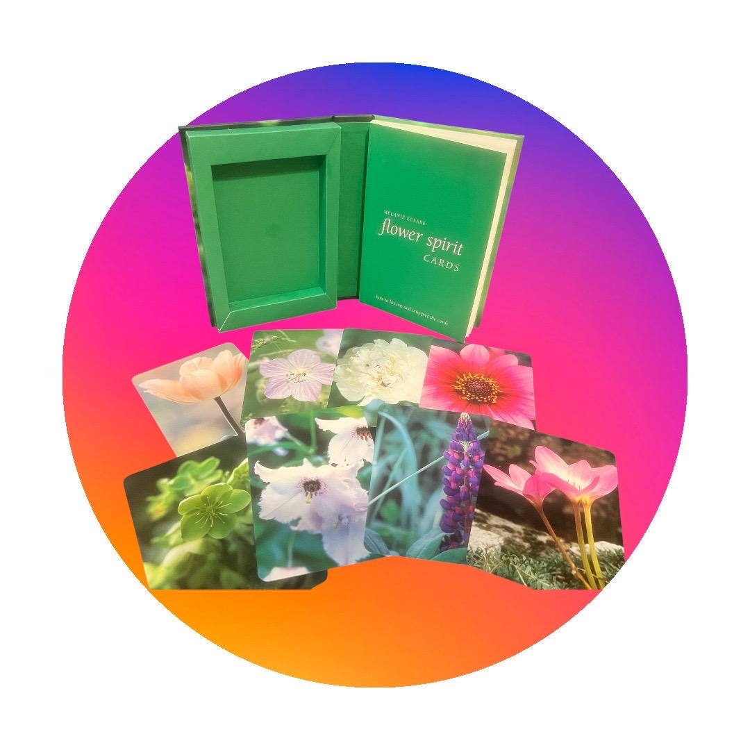 Flower Spirit Cards by Melanie Eclare – Floral Oracle Affirmation Deck with Guidebook OOP