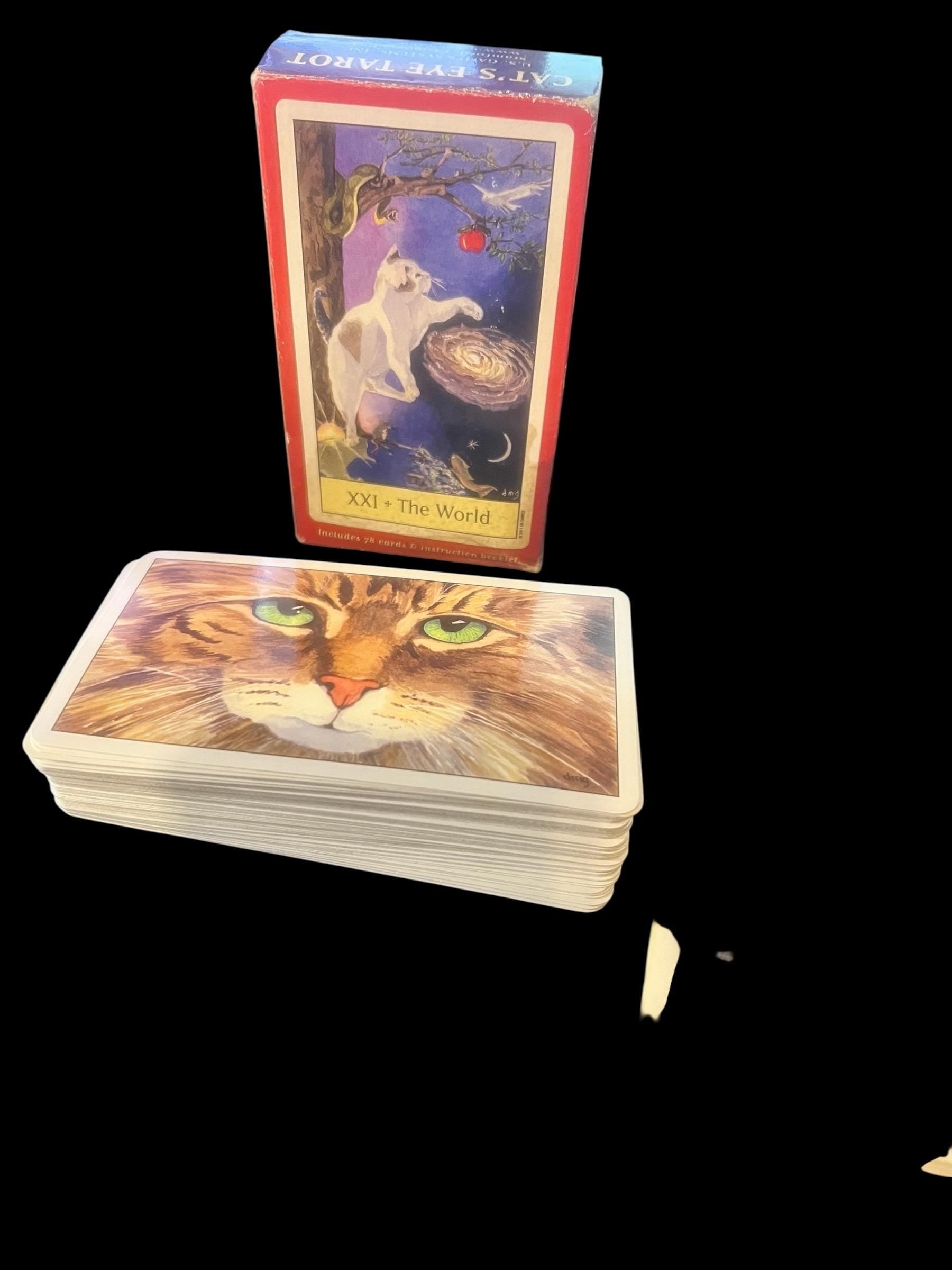 Cat’s Eye Tarot Deck  by Debra M. Givin, DVM (2011)  Complete 78 Cards and Guidebook  U.S. Games Systems