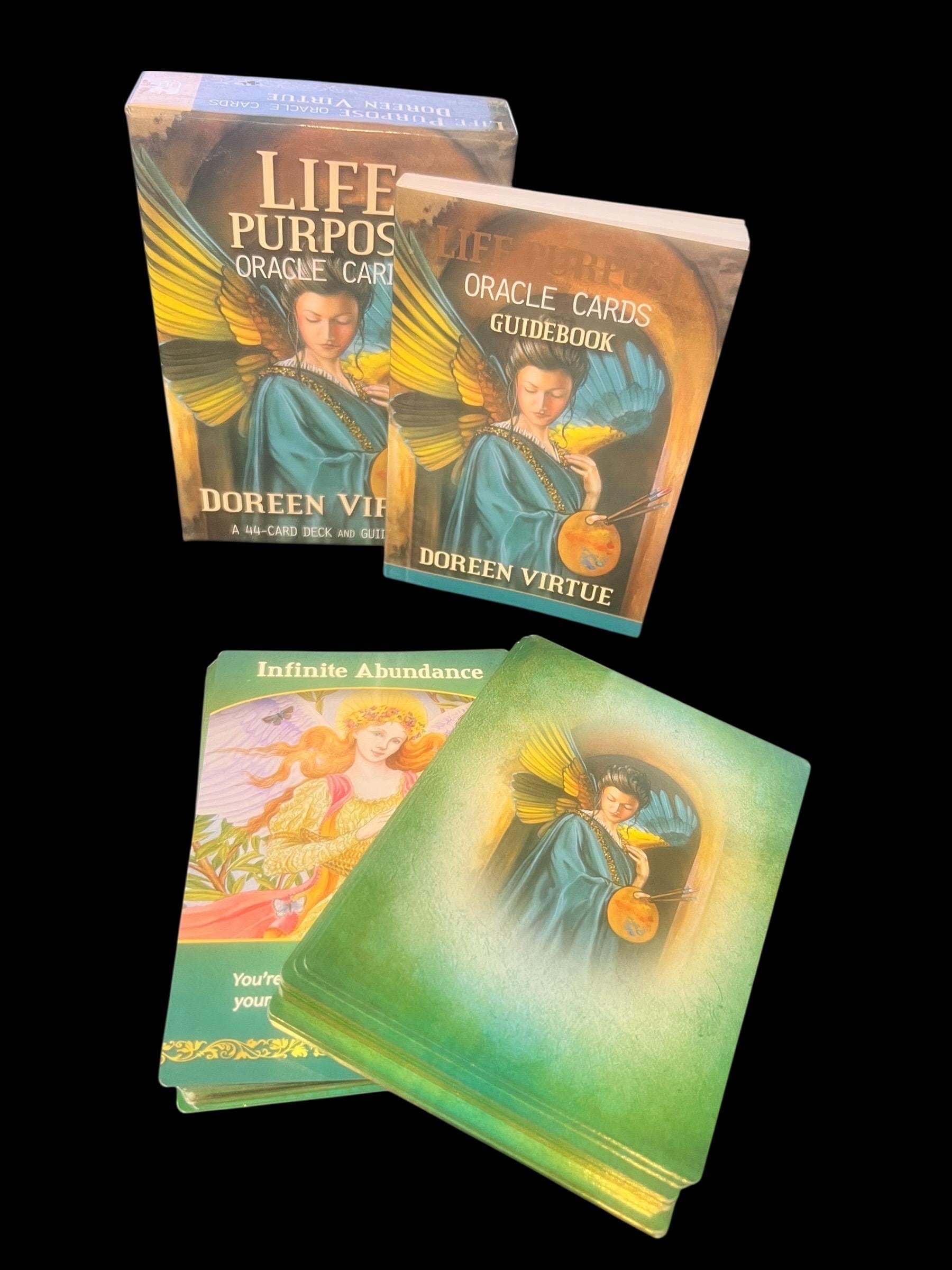 Life Purpose Oracle Cards – Doreen Virtue – Rare Out of Print 44 Card Deck & Guidebook – Angel Therapy – Collector Deck