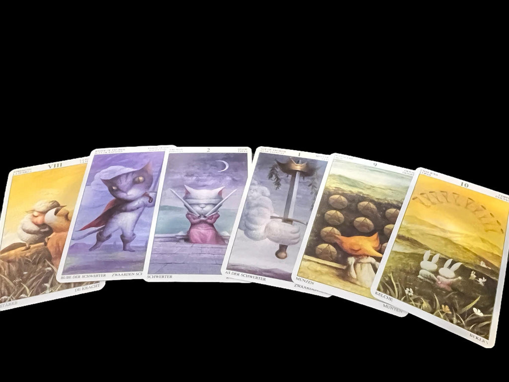 Made in Italy Tarot of the Magical Forest – Lo Scarabeo – 78 Card Deck + Guidebook – Surreal Animal Tarot – Made in Italy Rare collectors