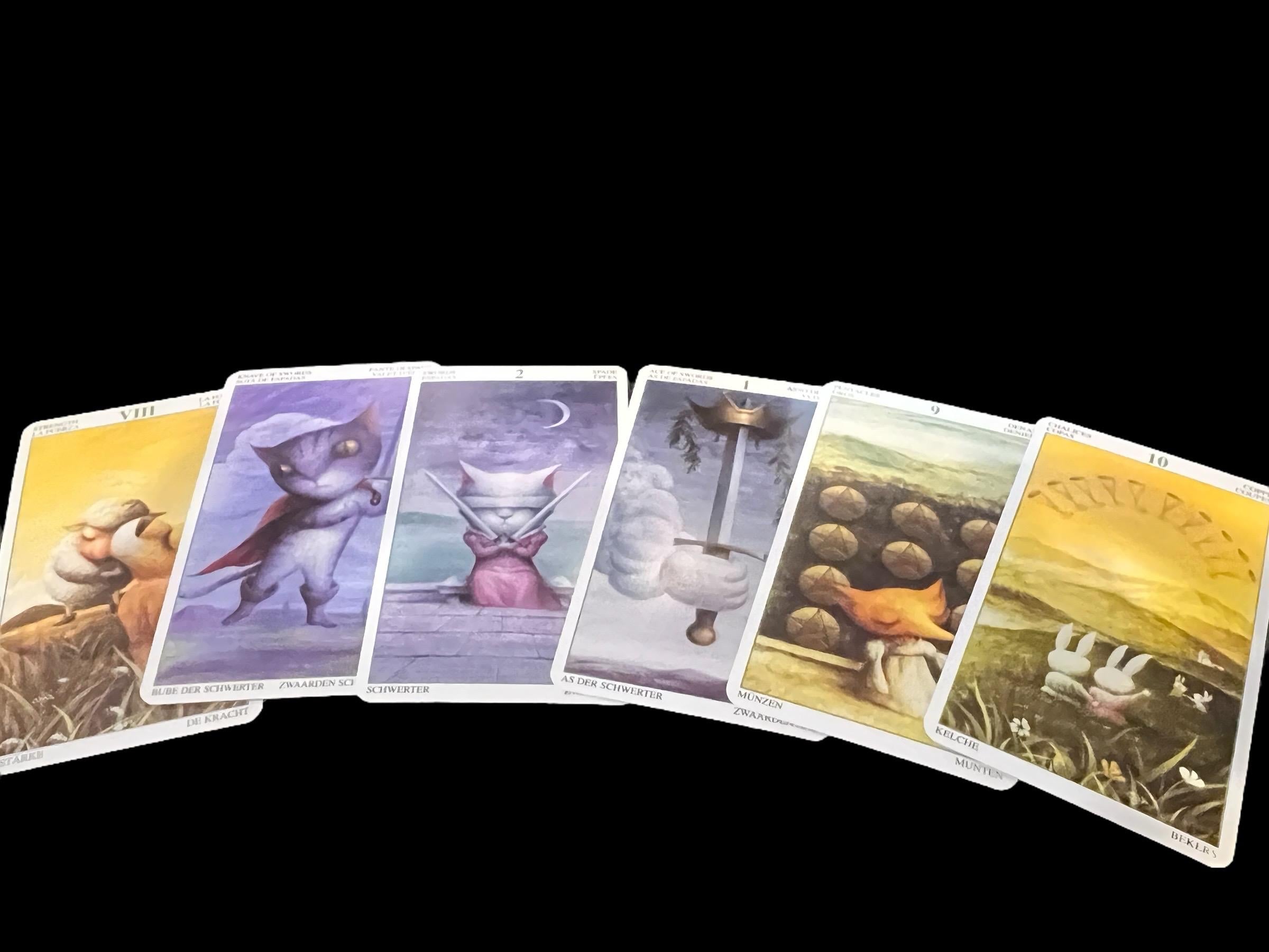 Made in Italy Tarot of the Magical Forest – Lo Scarabeo – 78 Card Deck + Guidebook – Surreal Animal Tarot – Made in Italy Rare collectors