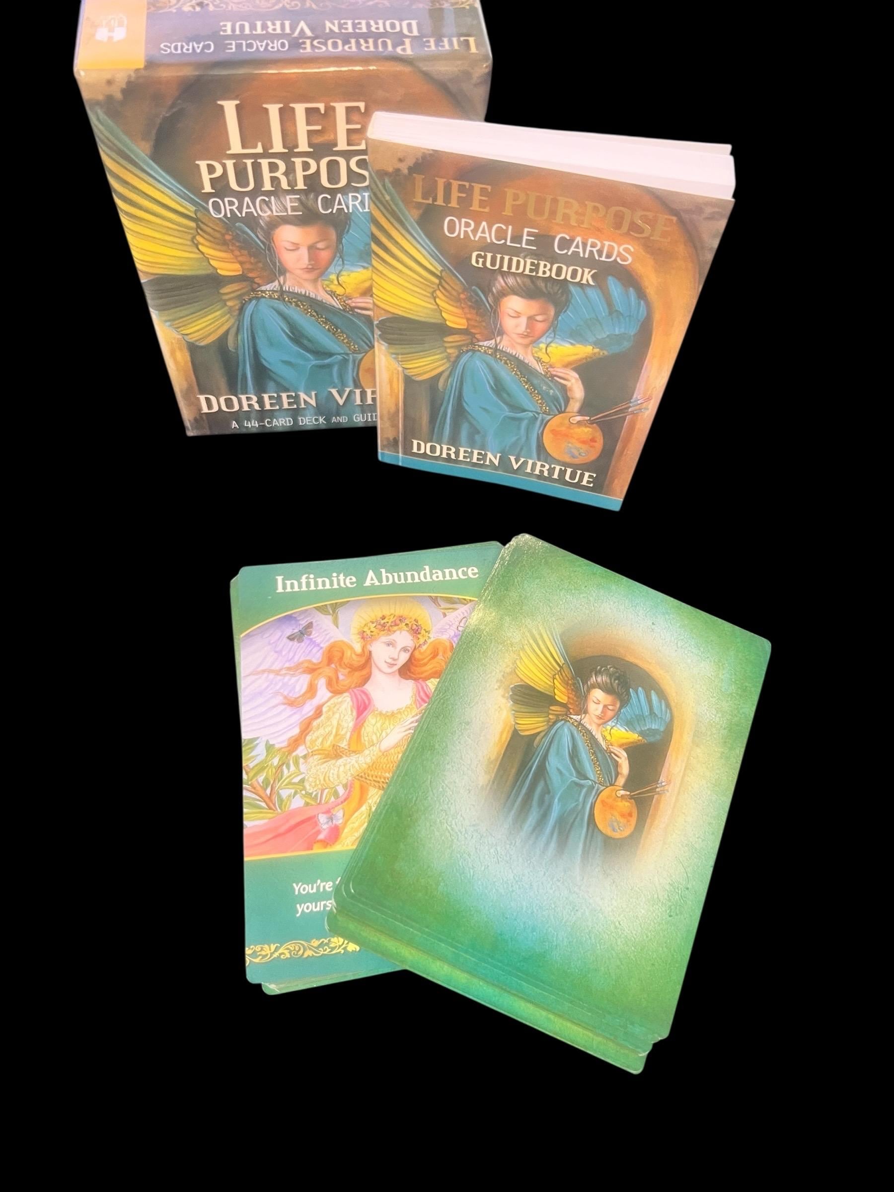Life Purpose Oracle Cards – Doreen Virtue – Rare Out of Print 44 Card Deck & Guidebook – Angel Therapy – Collector Deck