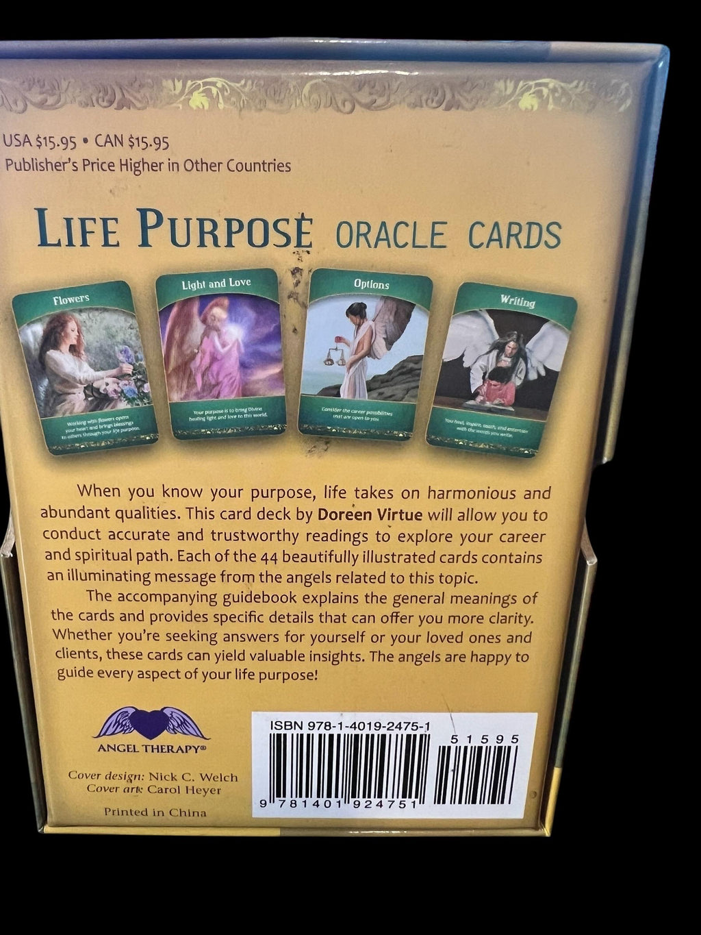 Life Purpose Oracle Cards – Doreen Virtue – Rare Out of Print 44 Card Deck & Guidebook – Angel Therapy – Collector Deck