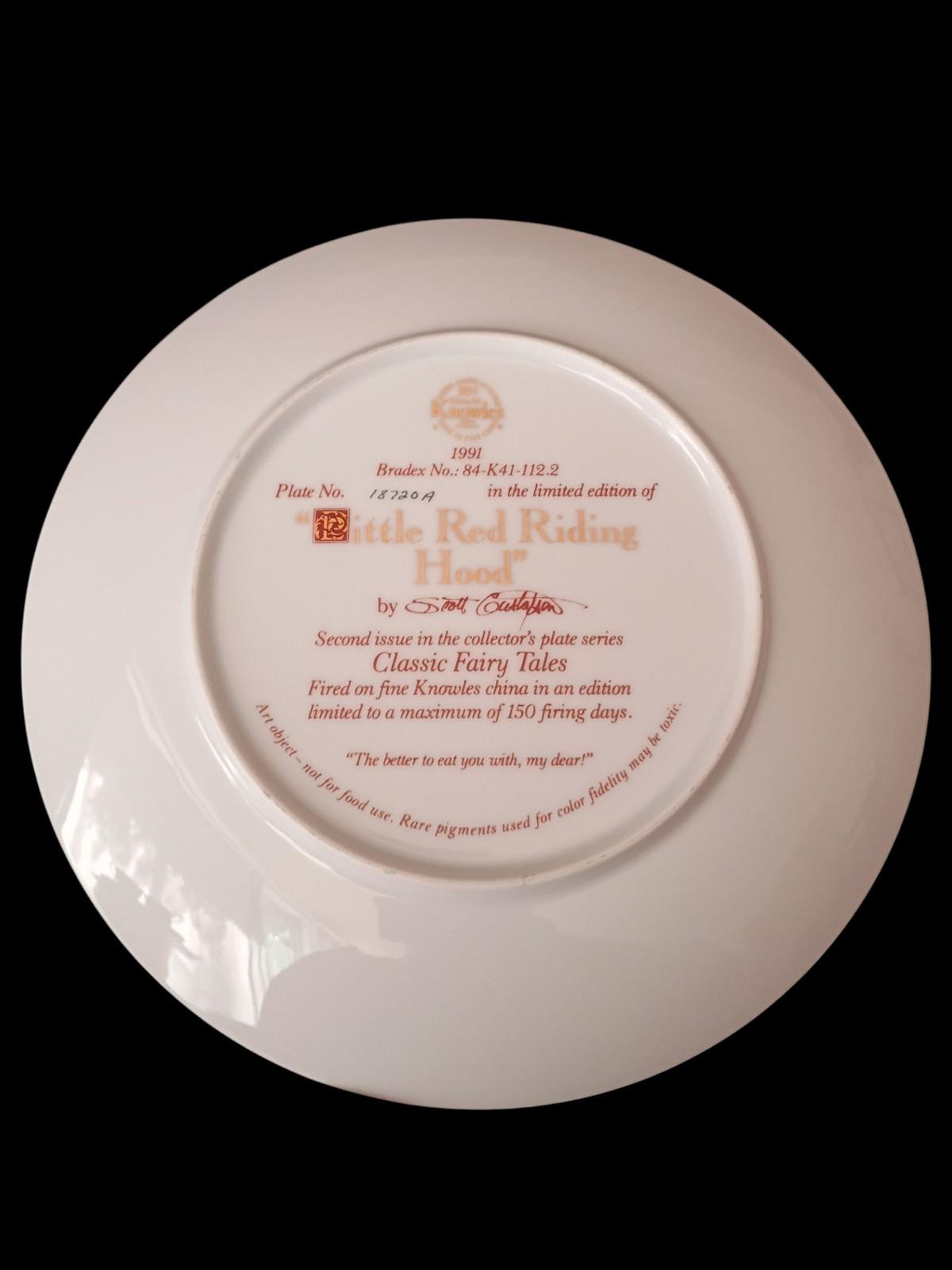 Limited edition "little red riding hood" collector's plate by scott gustafson
