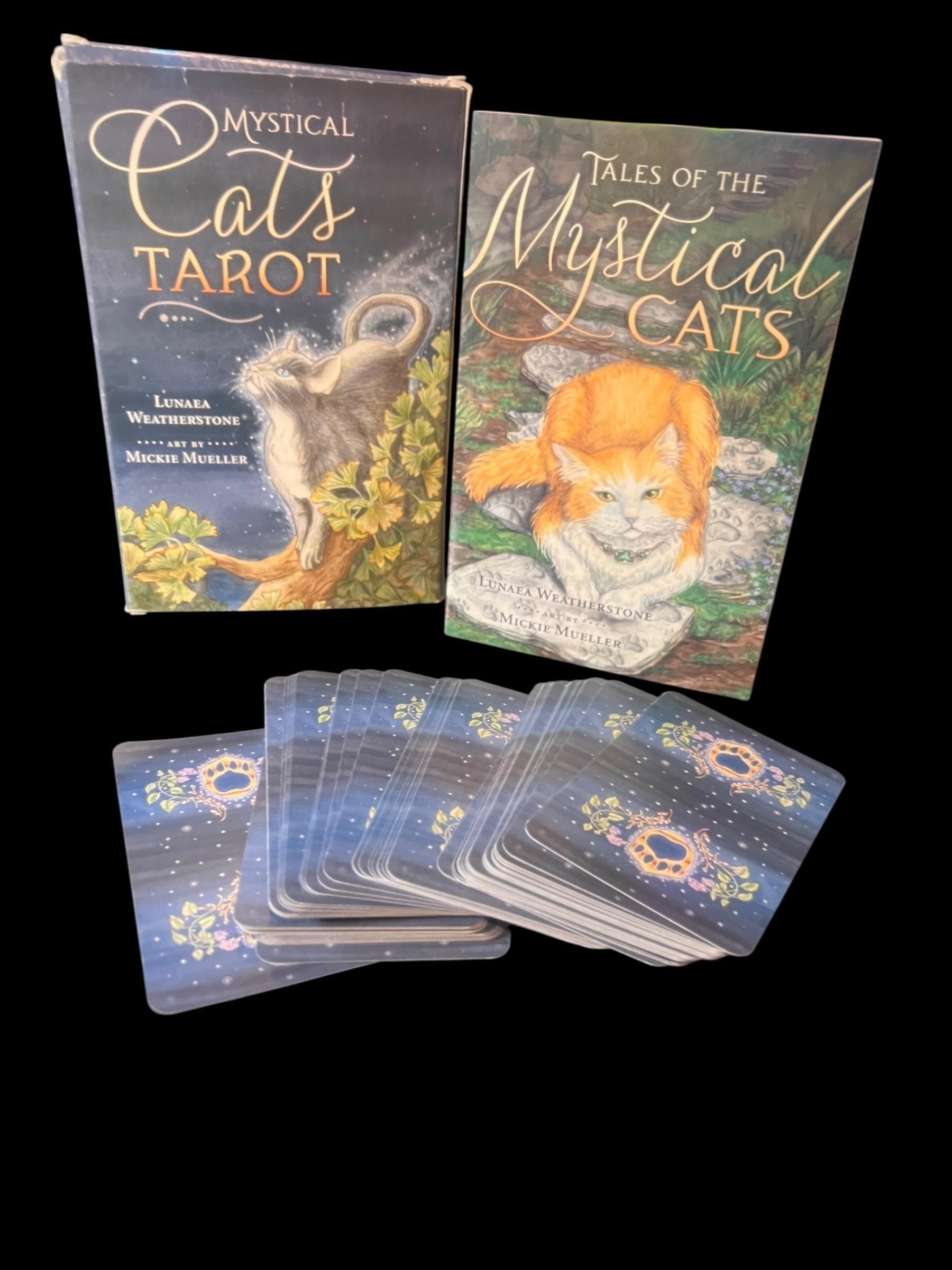 Mystical Cats Tarot Deck Tales of the Mystical Cats Book  78 Card Set by Lunaea Weatherstone and  Mickie Mueller