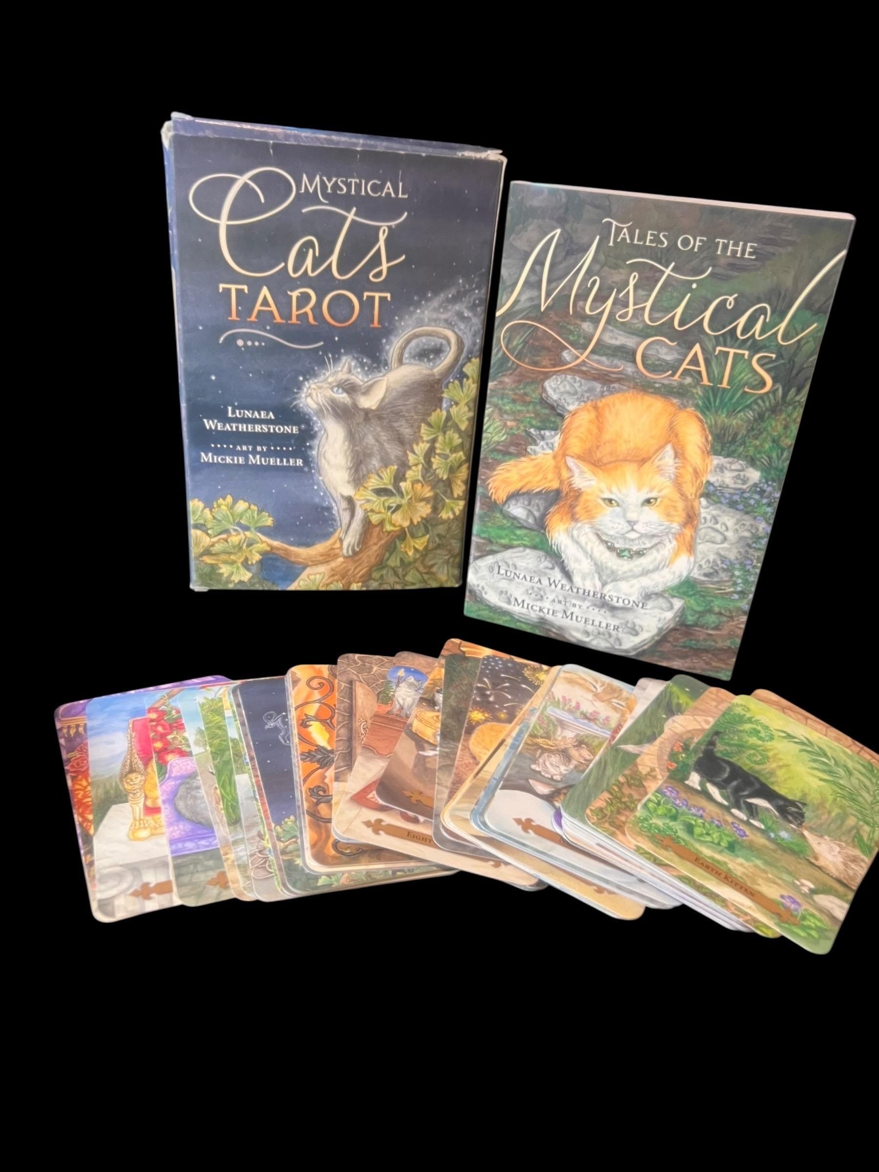 Mystical Cats Tarot Deck Tales of the Mystical Cats Book  78 Card Set by Lunaea Weatherstone and  Mickie Mueller