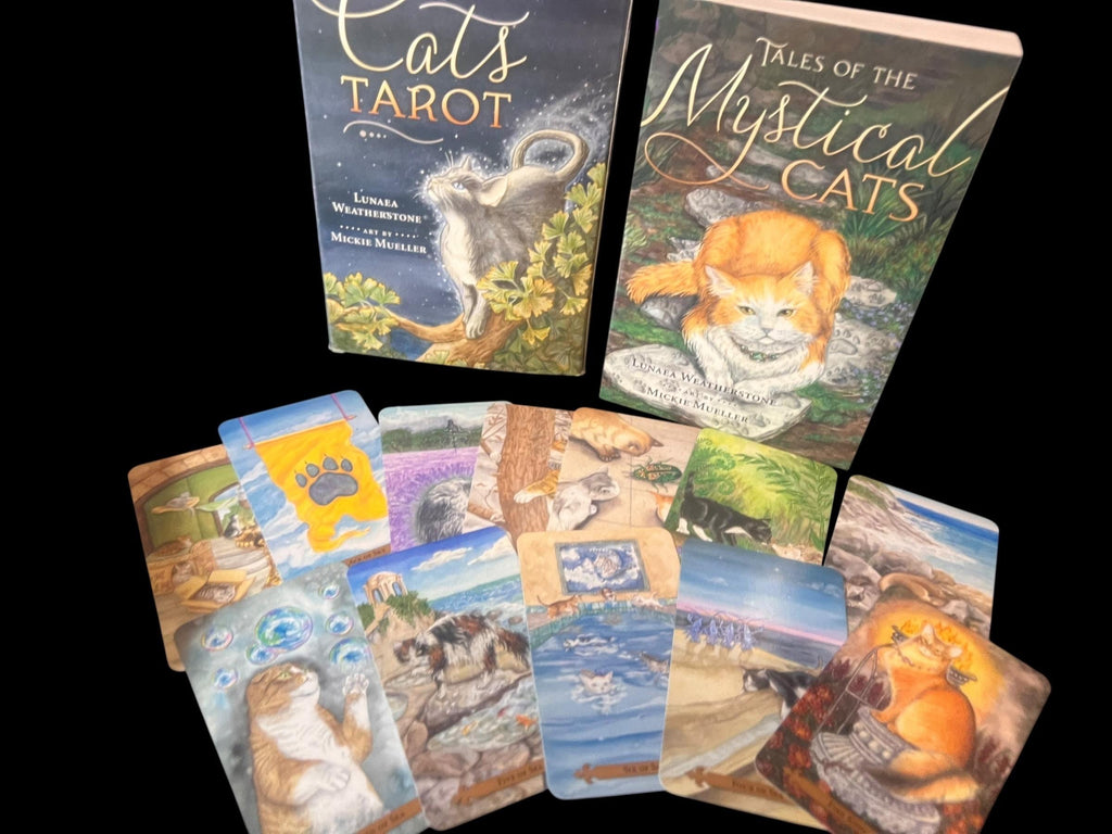Mystical Cats Tarot Deck Tales of the Mystical Cats Book  78 Card Set by Lunaea Weatherstone and  Mickie Mueller