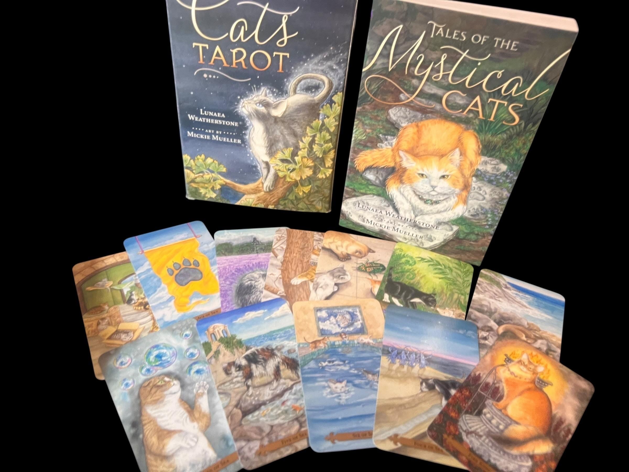 Mystical Cats Tarot Deck Tales of the Mystical Cats Book  78 Card Set by Lunaea Weatherstone and  Mickie Mueller