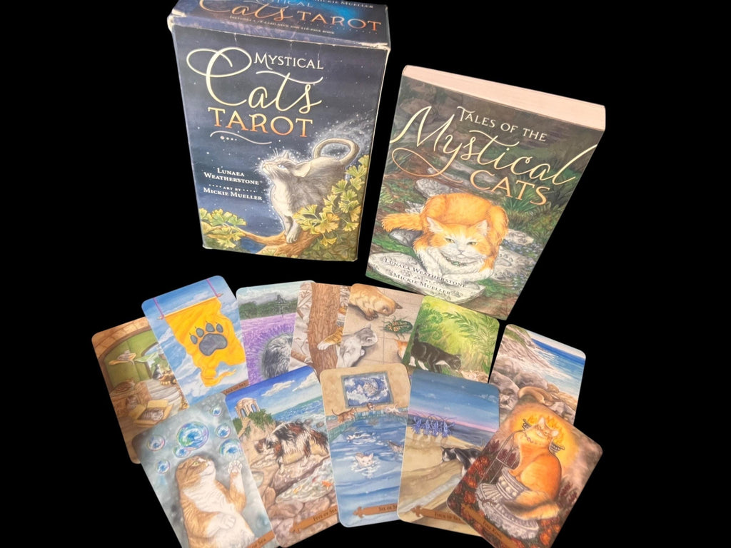 Mystical Cats Tarot Deck Tales of the Mystical Cats Book  78 Card Set by Lunaea Weatherstone and  Mickie Mueller