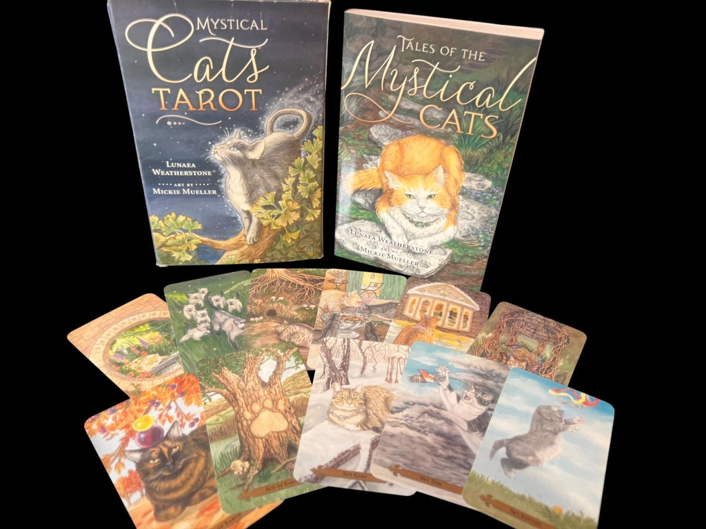 Mystical Cats Tarot Deck Tales of the Mystical Cats Book  78 Card Set by Lunaea Weatherstone and  Mickie Mueller