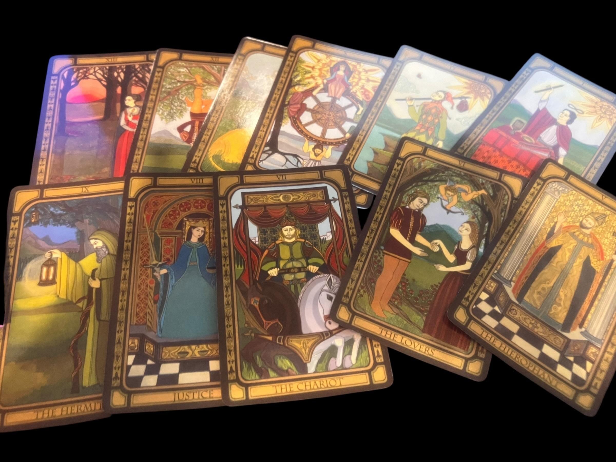 Color Your Tarot Deck by Liz Dean – Tarot Card Kit with 2 Decks, Guidebook & Coloring Pencils – DIY Tarot, Divination, Witchy Gift