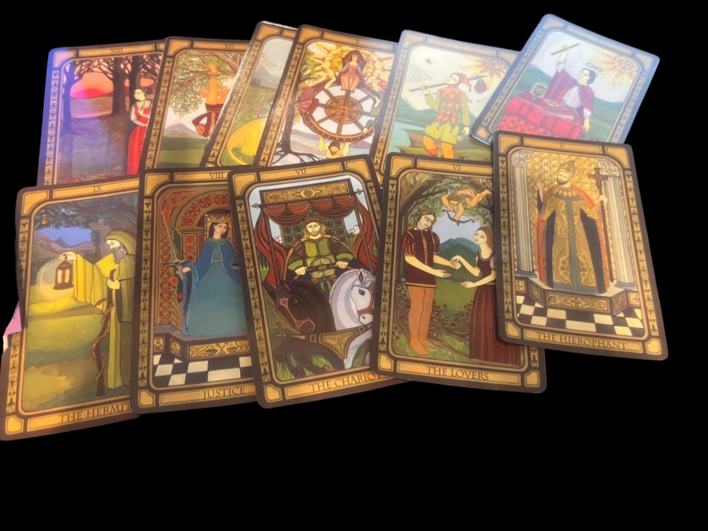 Color Your Tarot Deck by Liz Dean – Tarot Card Kit with 2 Decks, Guidebook & Coloring Pencils – DIY Tarot, Divination, Witchy Gift