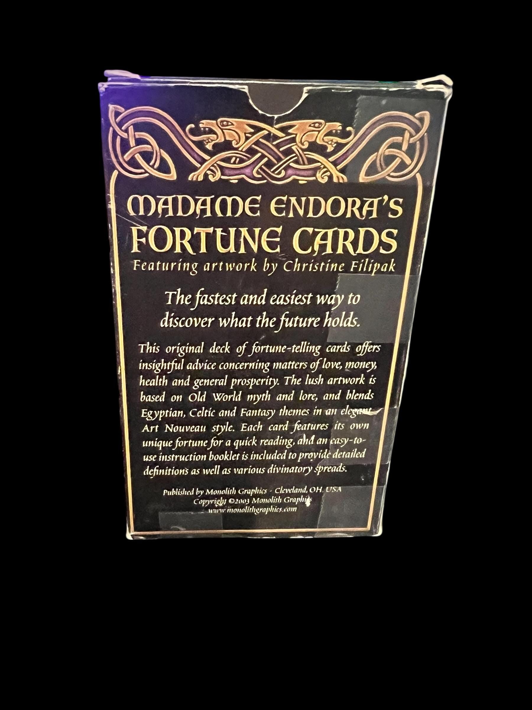Madame Endora’s Fortune Cards Divination Deck – Tarot Oracle Fortune Telling – Vintage Mystic Art Nouveau by Christine Filipak