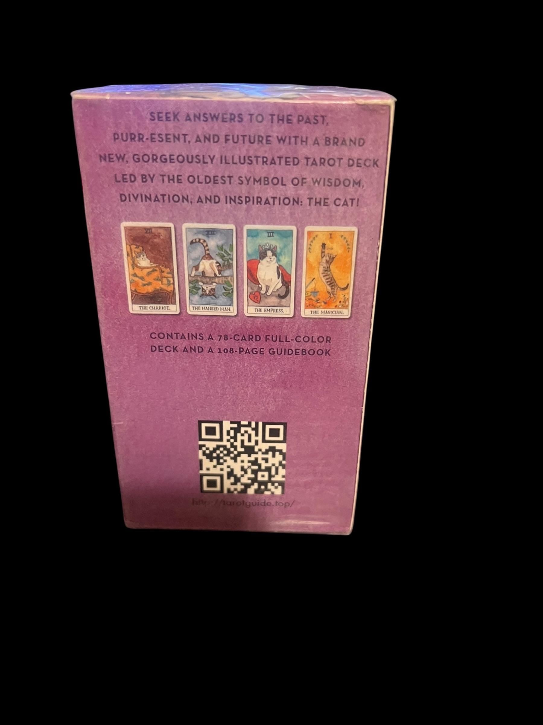 Cat Tarot Deck with Guidebook – 78 Cards – Cat Themed Tarot for Beginners and Collectors