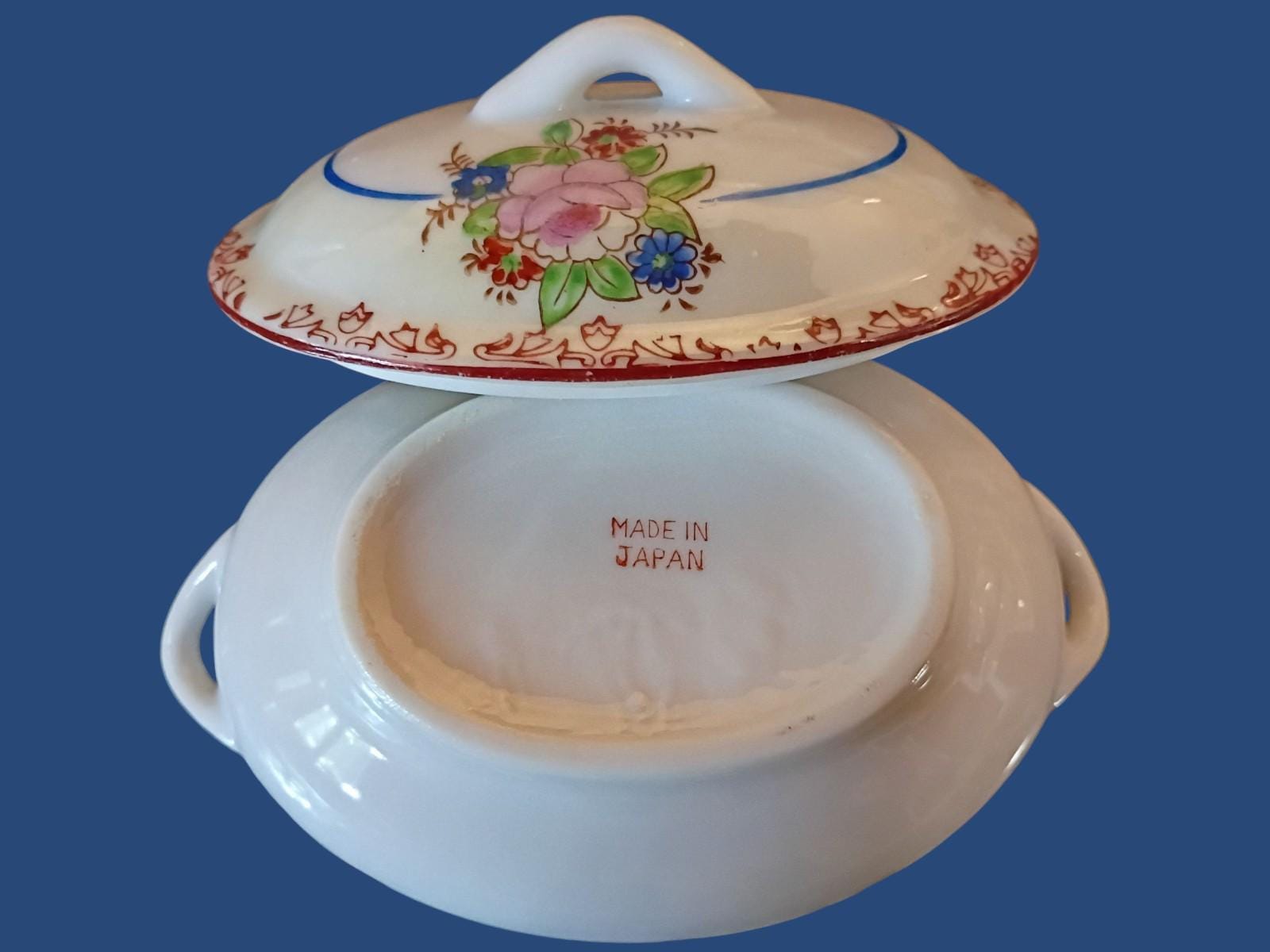 10-piece child size tea set – miniature toy porcelain dishware – collectible...
