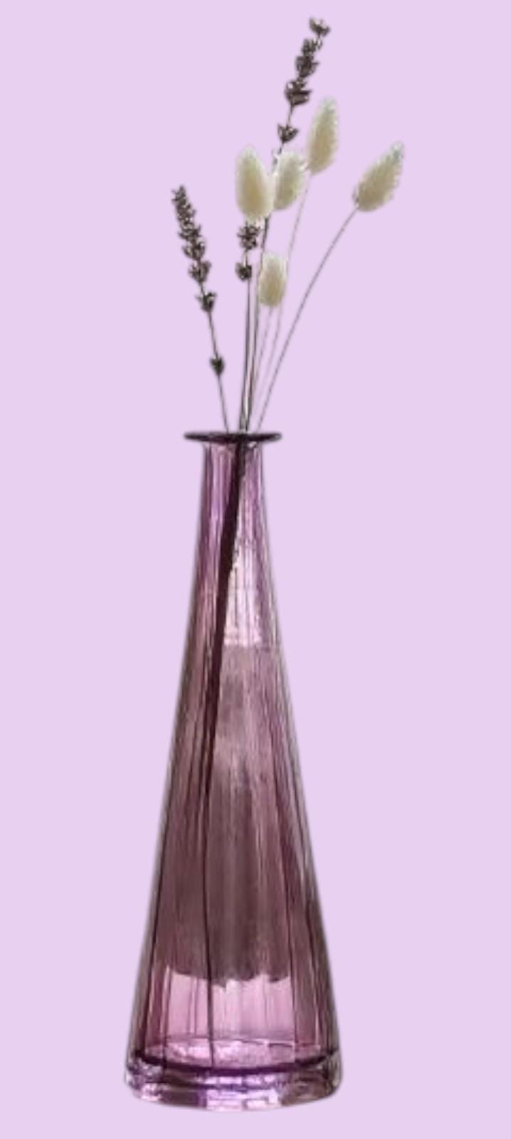 Decorative vase – 13” tall elegant narrow neck glassware – collectible home...