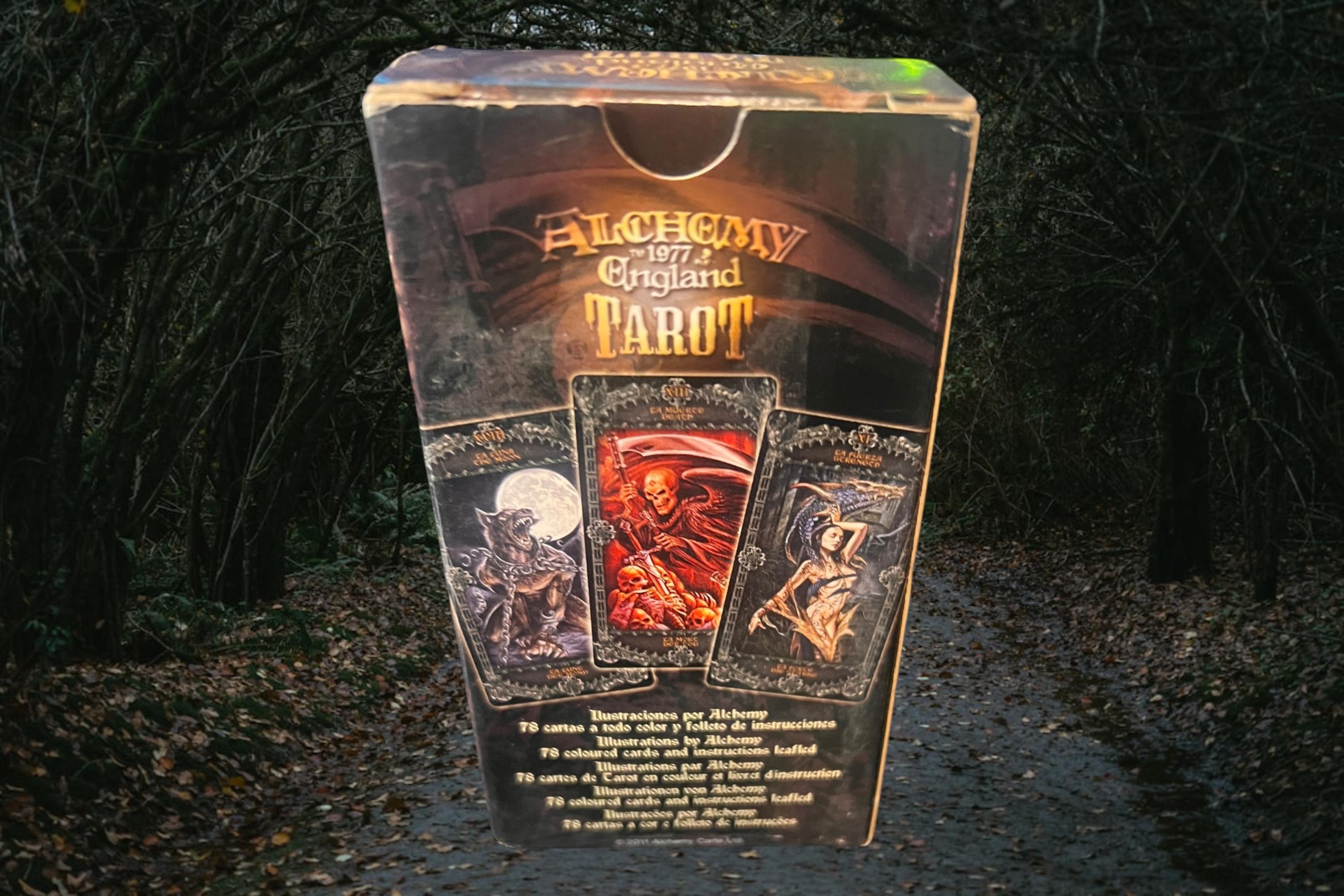 Alchemy 1977 England Tarot Deck Gothic Tarot Cards Fournier Dark Fantasy Occult Witchcraft Divination Collectible made in Spain hard to find