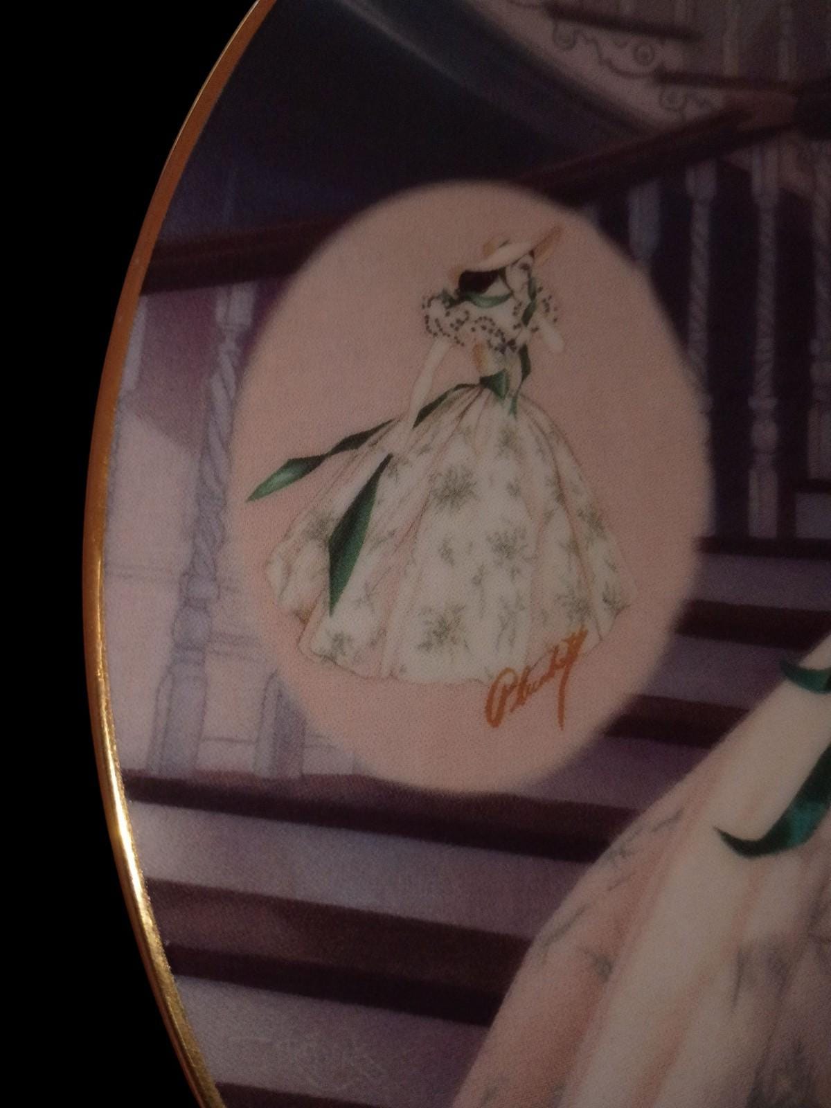 Gone with the wind collector plate – “the green sprigged dress” 1993 bradford...