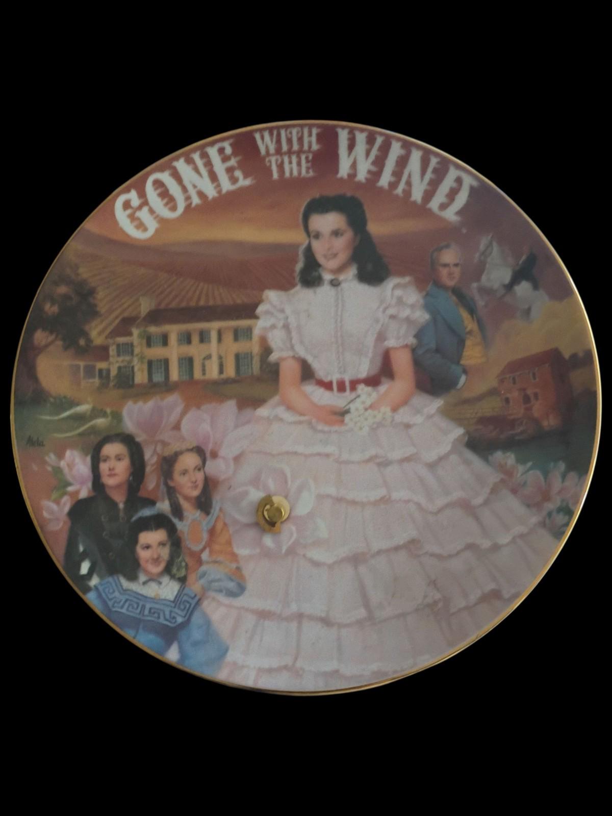 Gone with the wind musical plates set of 3 bradford exchange aleta jenks 1990s
